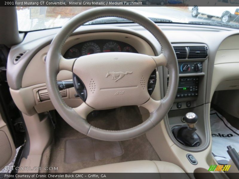 Mineral Grey Metallic / Medium Parchment 2001 Ford Mustang GT Convertible
