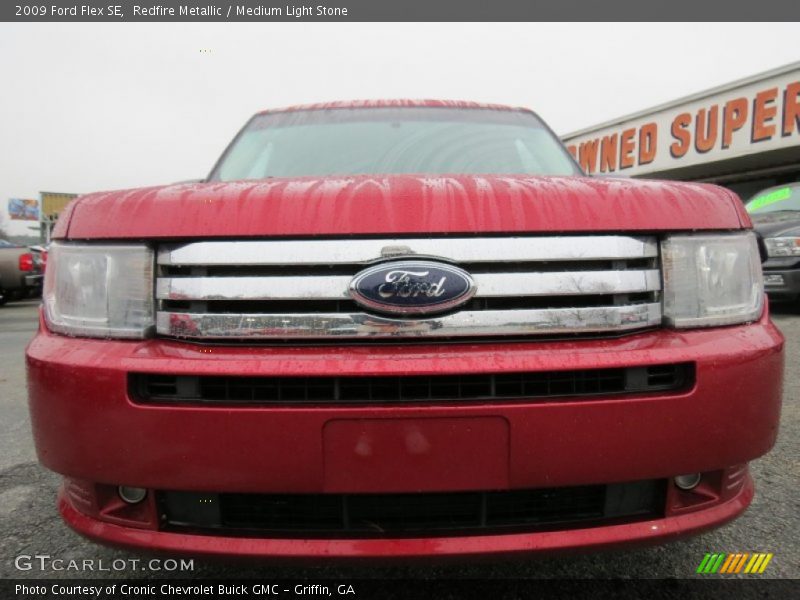 Redfire Metallic / Medium Light Stone 2009 Ford Flex SE