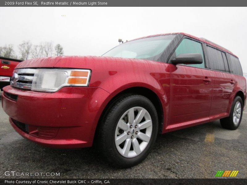 Redfire Metallic / Medium Light Stone 2009 Ford Flex SE
