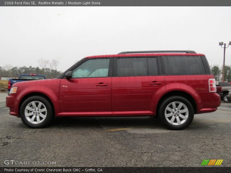 Redfire Metallic / Medium Light Stone 2009 Ford Flex SE