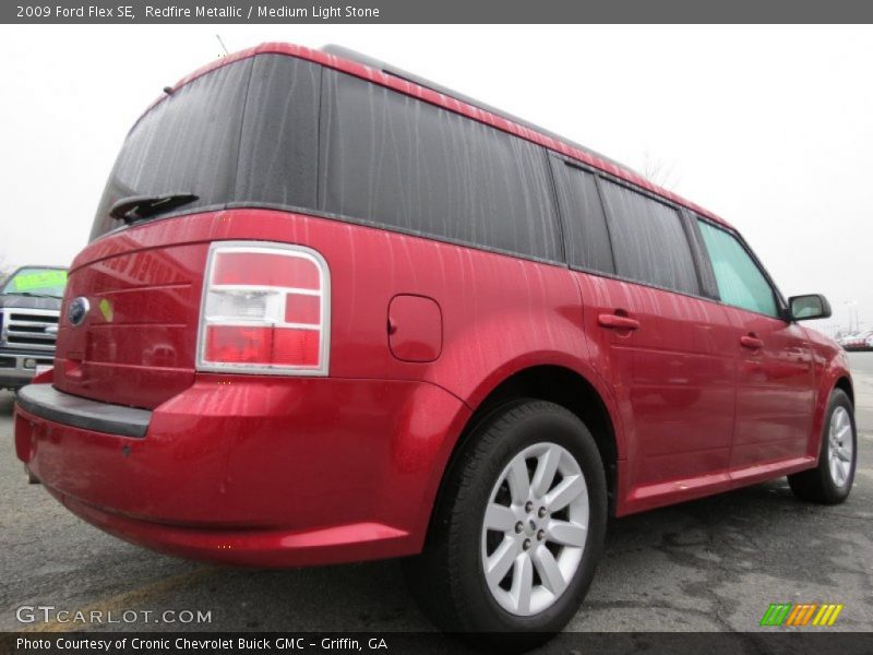 Redfire Metallic / Medium Light Stone 2009 Ford Flex SE