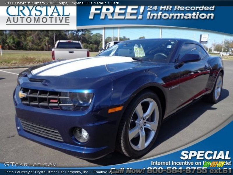 Imperial Blue Metallic / Black 2011 Chevrolet Camaro SS/RS Coupe