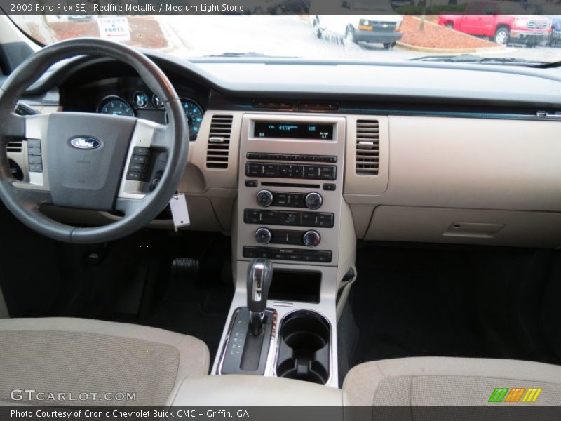 Redfire Metallic / Medium Light Stone 2009 Ford Flex SE