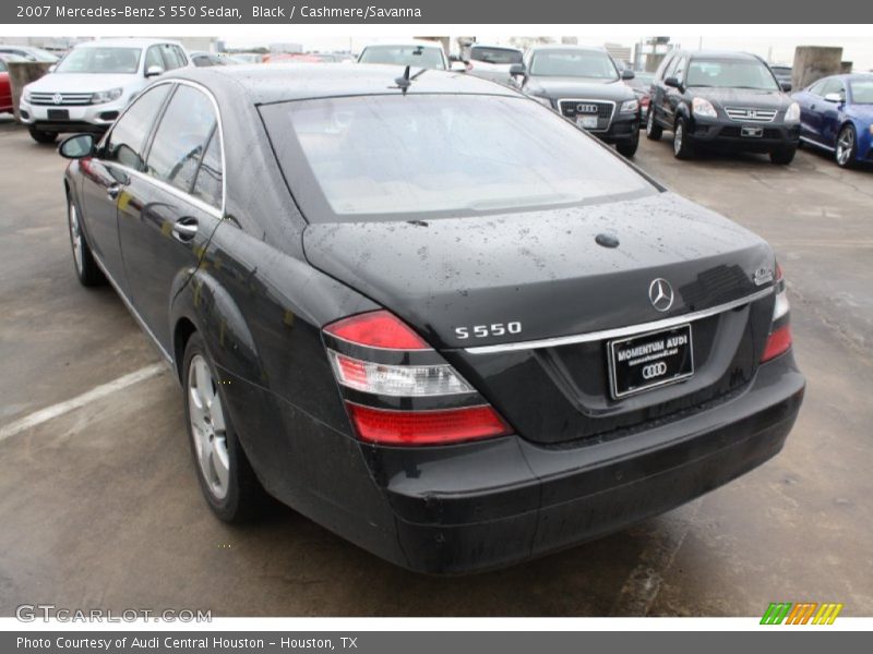 Black / Cashmere/Savanna 2007 Mercedes-Benz S 550 Sedan