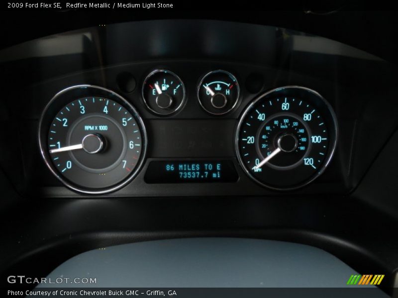 Redfire Metallic / Medium Light Stone 2009 Ford Flex SE