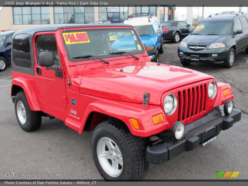 Flame Red / Dark Slate Gray 2005 Jeep Wrangler X 4x4