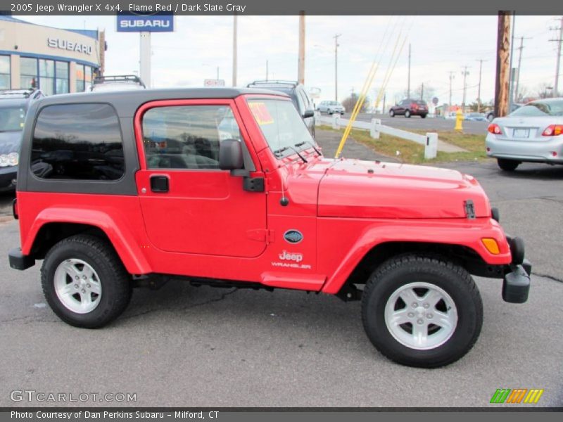 Flame Red / Dark Slate Gray 2005 Jeep Wrangler X 4x4