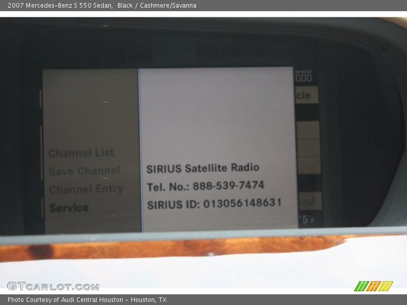 Black / Cashmere/Savanna 2007 Mercedes-Benz S 550 Sedan