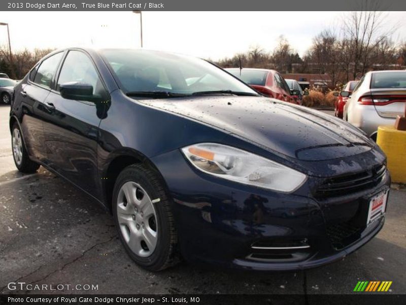 True Blue Pearl Coat / Black 2013 Dodge Dart Aero