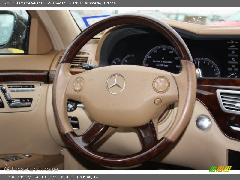 Black / Cashmere/Savanna 2007 Mercedes-Benz S 550 Sedan