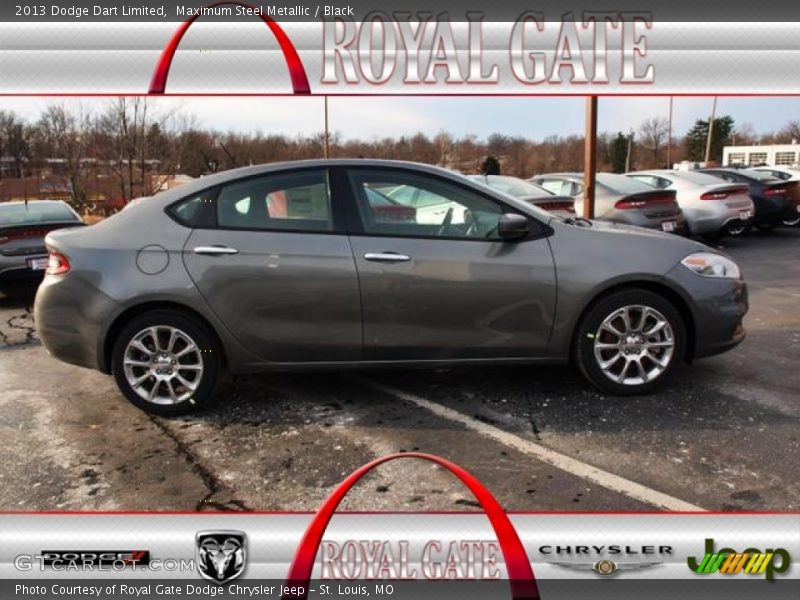 Maximum Steel Metallic / Black 2013 Dodge Dart Limited