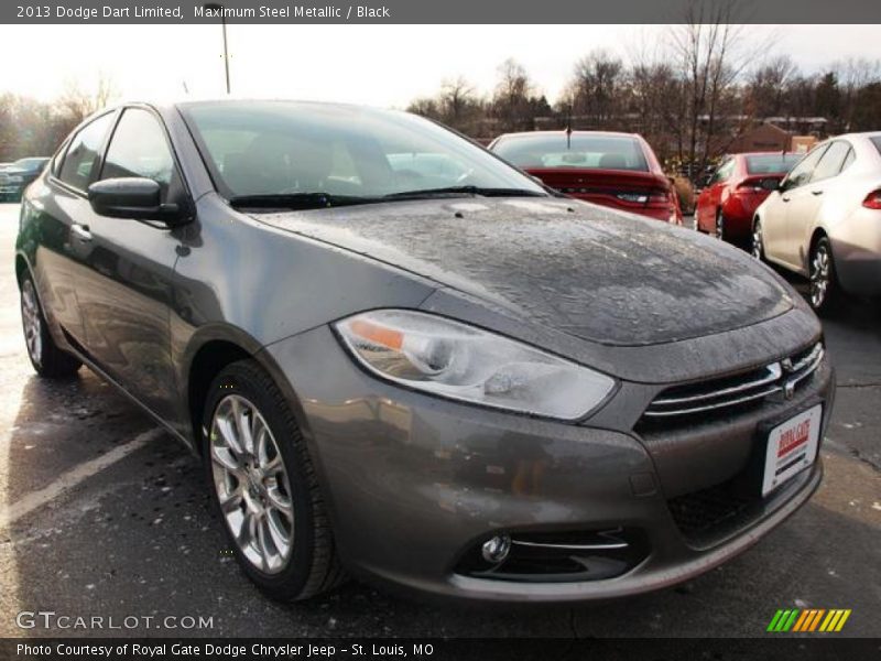 Maximum Steel Metallic / Black 2013 Dodge Dart Limited