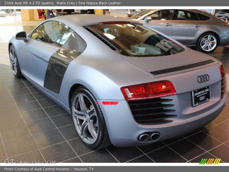 Matte Grey / Fine Nappa Black Leather 2009 Audi R8 4.2 FSI quattro