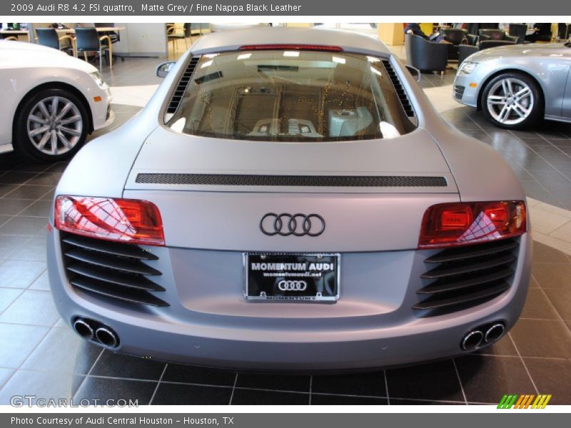 Matte Grey / Fine Nappa Black Leather 2009 Audi R8 4.2 FSI quattro