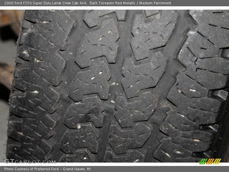 Dark Toreador Red Metallic / Medium Parchment 2000 Ford F250 Super Duty Lariat Crew Cab 4x4