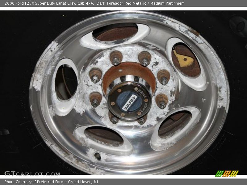 Dark Toreador Red Metallic / Medium Parchment 2000 Ford F250 Super Duty Lariat Crew Cab 4x4