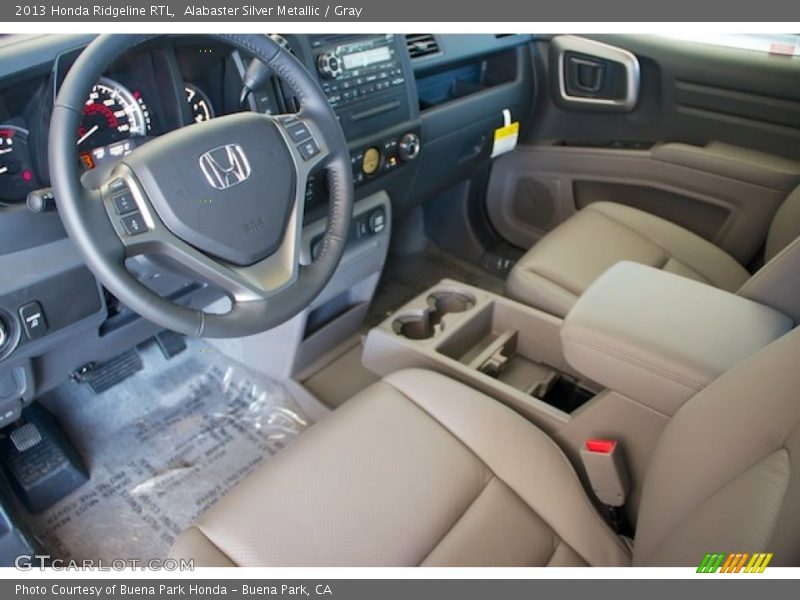 Alabaster Silver Metallic / Gray 2013 Honda Ridgeline RTL
