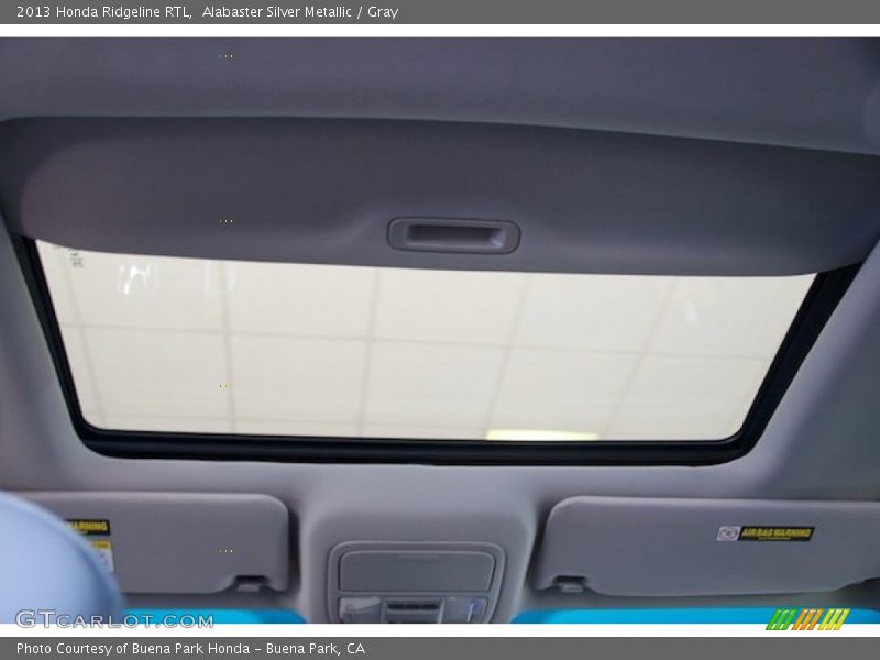Alabaster Silver Metallic / Gray 2013 Honda Ridgeline RTL