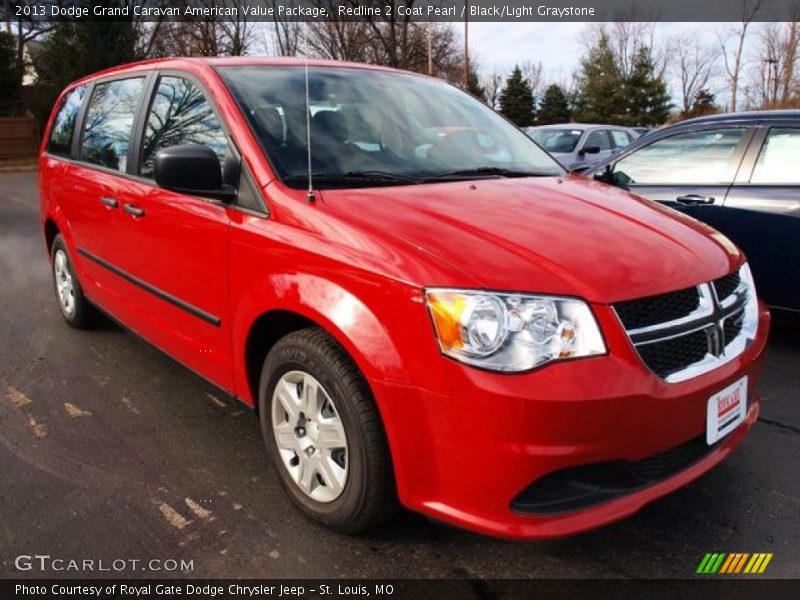 Redline 2 Coat Pearl / Black/Light Graystone 2013 Dodge Grand Caravan American Value Package