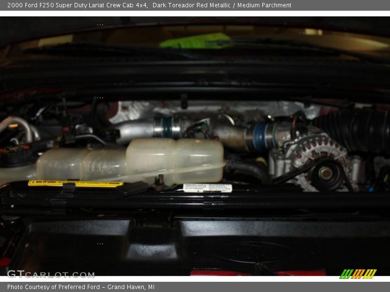 Dark Toreador Red Metallic / Medium Parchment 2000 Ford F250 Super Duty Lariat Crew Cab 4x4