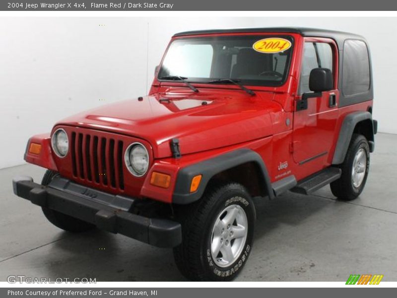 Flame Red / Dark Slate Gray 2004 Jeep Wrangler X 4x4