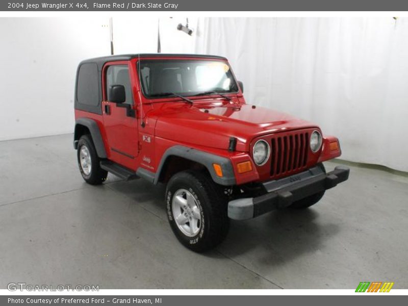 Flame Red / Dark Slate Gray 2004 Jeep Wrangler X 4x4