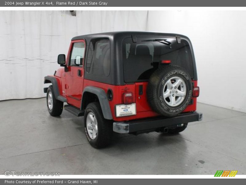 Flame Red / Dark Slate Gray 2004 Jeep Wrangler X 4x4