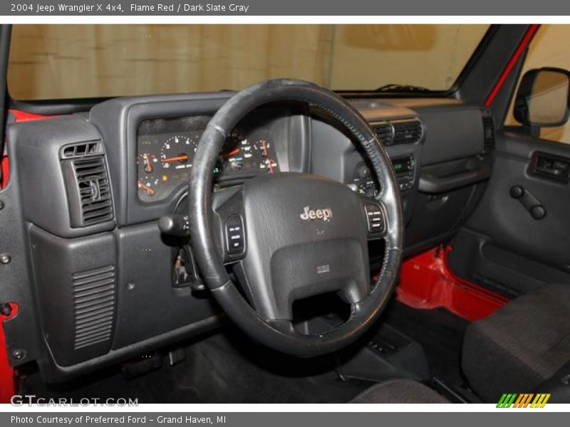 Flame Red / Dark Slate Gray 2004 Jeep Wrangler X 4x4
