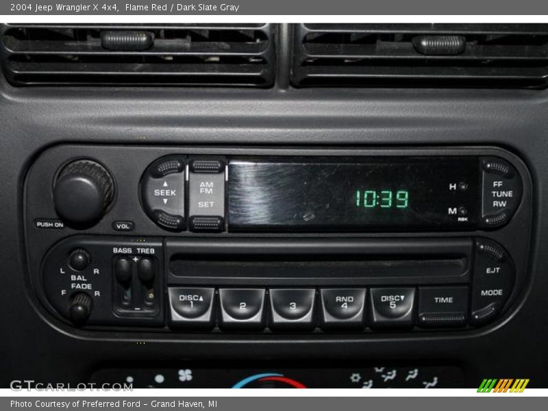 Flame Red / Dark Slate Gray 2004 Jeep Wrangler X 4x4