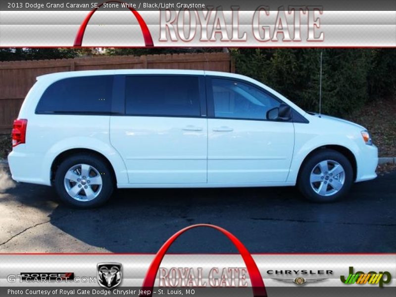 Stone White / Black/Light Graystone 2013 Dodge Grand Caravan SE