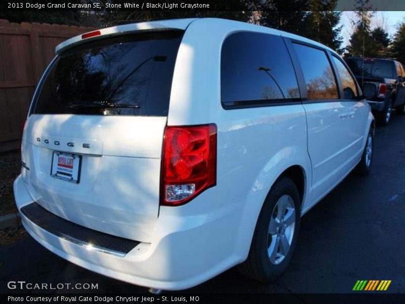 Stone White / Black/Light Graystone 2013 Dodge Grand Caravan SE