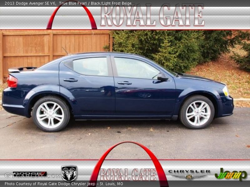 True Blue Pearl / Black/Light Frost Beige 2013 Dodge Avenger SE V6