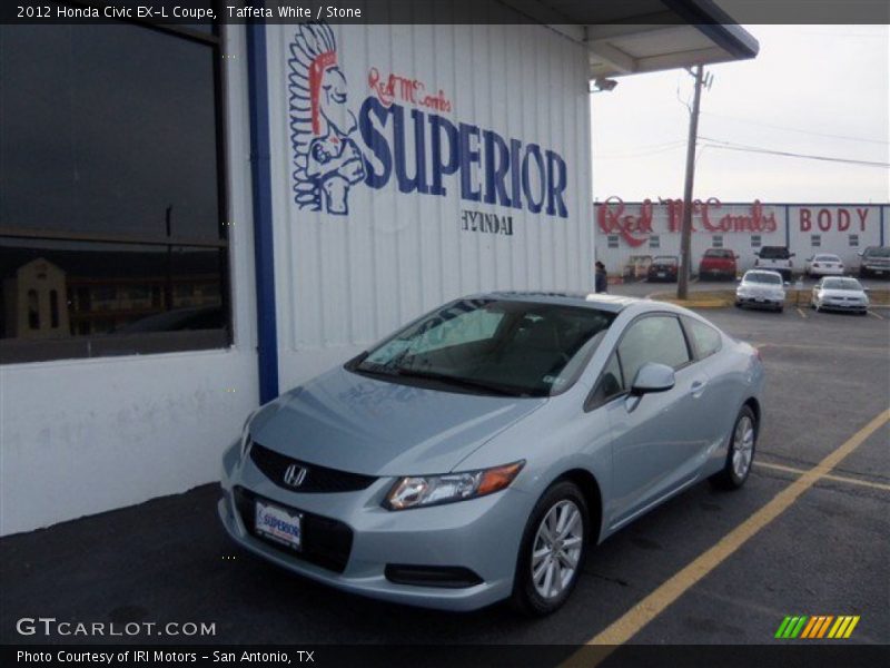 Taffeta White / Stone 2012 Honda Civic EX-L Coupe