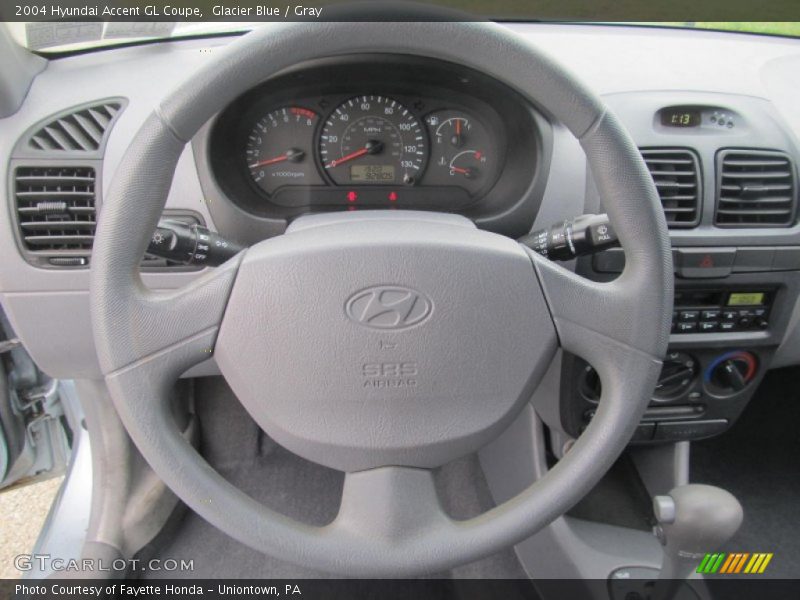 Glacier Blue / Gray 2004 Hyundai Accent GL Coupe