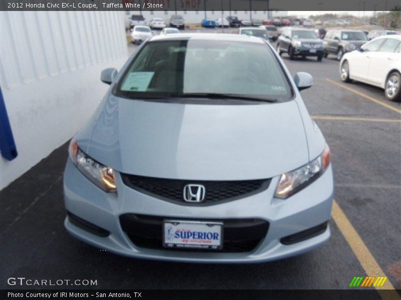 Taffeta White / Stone 2012 Honda Civic EX-L Coupe