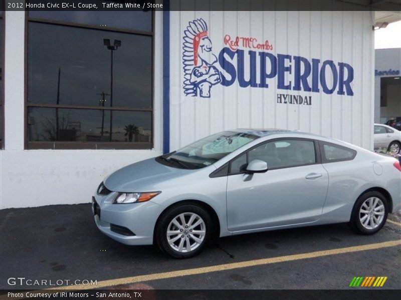 Taffeta White / Stone 2012 Honda Civic EX-L Coupe