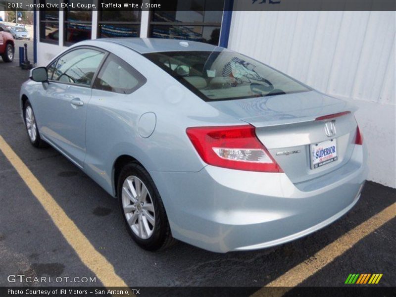 Taffeta White / Stone 2012 Honda Civic EX-L Coupe