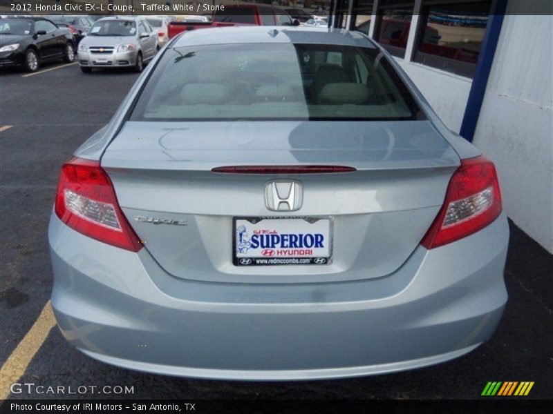 Taffeta White / Stone 2012 Honda Civic EX-L Coupe