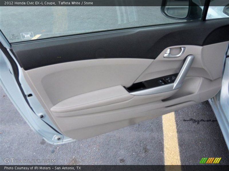 Taffeta White / Stone 2012 Honda Civic EX-L Coupe