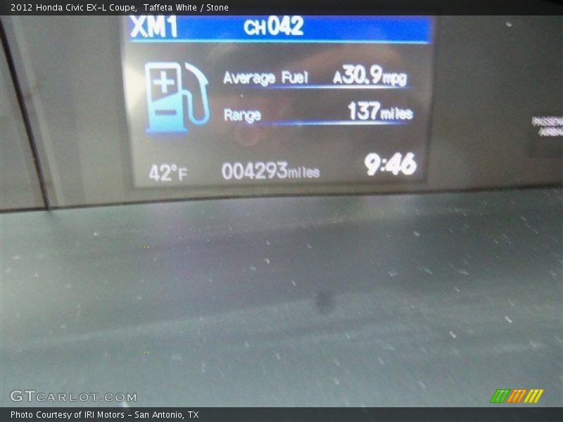 Taffeta White / Stone 2012 Honda Civic EX-L Coupe