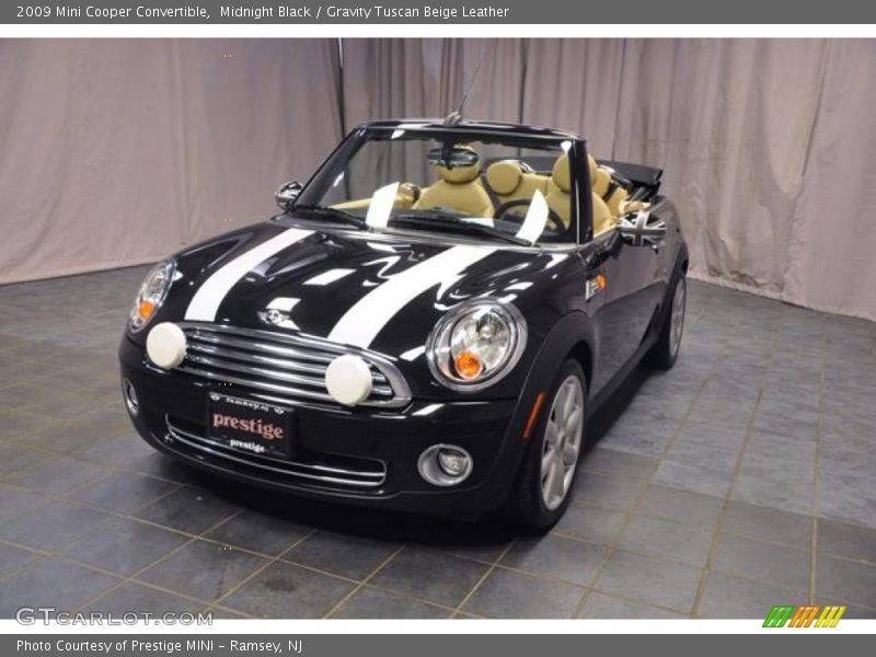Midnight Black / Gravity Tuscan Beige Leather 2009 Mini Cooper Convertible