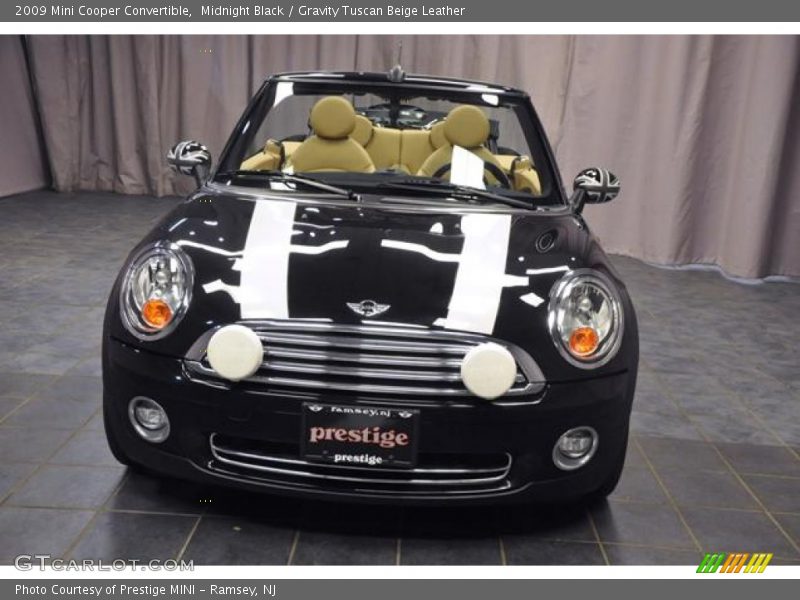 Midnight Black / Gravity Tuscan Beige Leather 2009 Mini Cooper Convertible