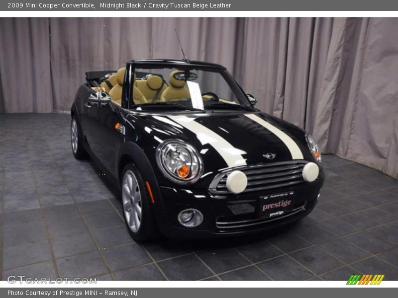 Midnight Black / Gravity Tuscan Beige Leather 2009 Mini Cooper Convertible