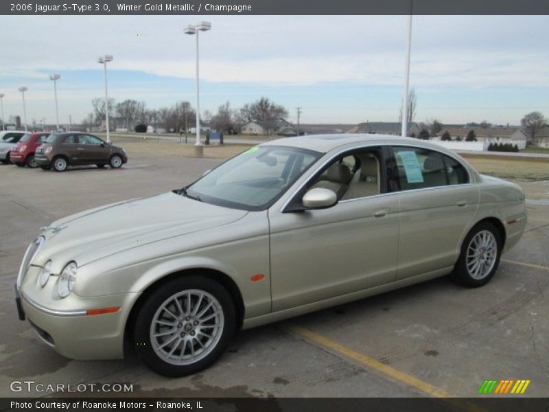 Winter Gold Metallic / Champagne 2006 Jaguar S-Type 3.0