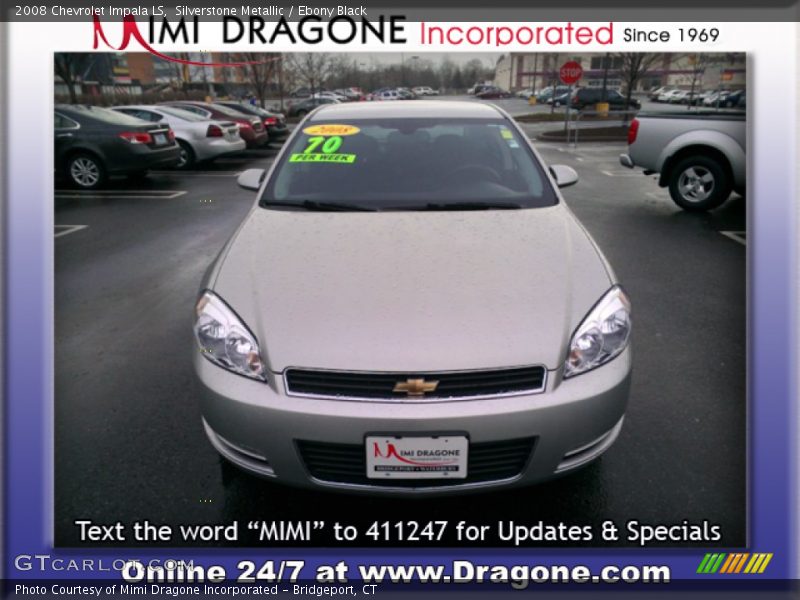 Silverstone Metallic / Ebony Black 2008 Chevrolet Impala LS