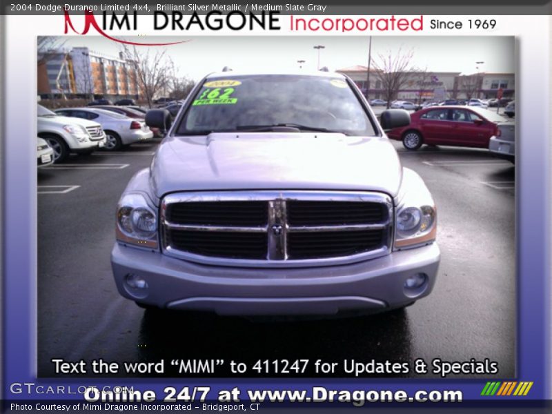 Brilliant Silver Metallic / Medium Slate Gray 2004 Dodge Durango Limited 4x4