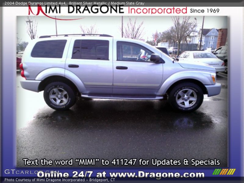 Brilliant Silver Metallic / Medium Slate Gray 2004 Dodge Durango Limited 4x4