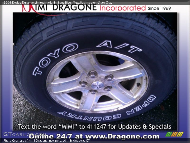 Brilliant Silver Metallic / Medium Slate Gray 2004 Dodge Durango Limited 4x4