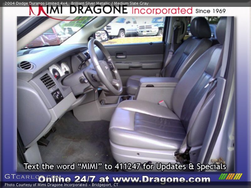 Brilliant Silver Metallic / Medium Slate Gray 2004 Dodge Durango Limited 4x4