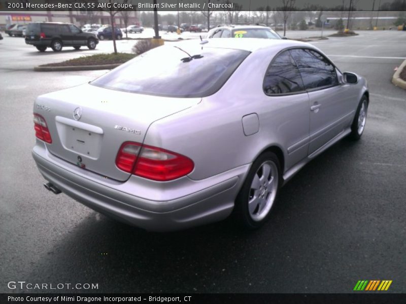 Brilliant Silver Metallic / Charcoal 2001 Mercedes-Benz CLK 55 AMG Coupe